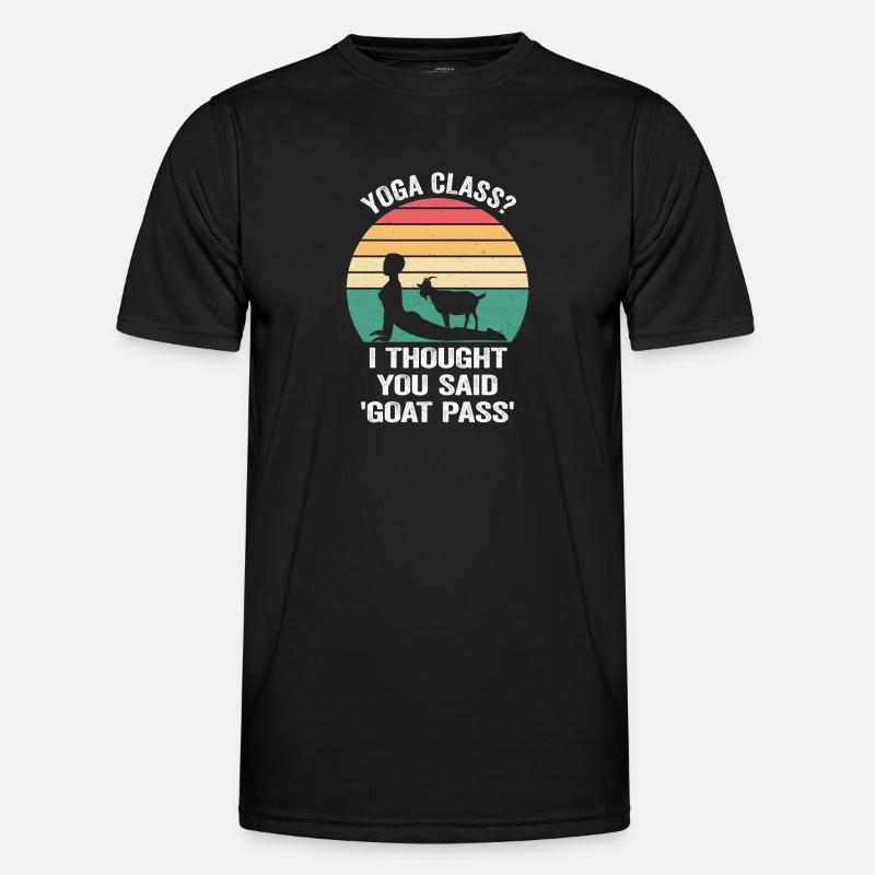 Yogastunde oder Ziegenpass - Männer Funktions-T-Shirt - Schwarz