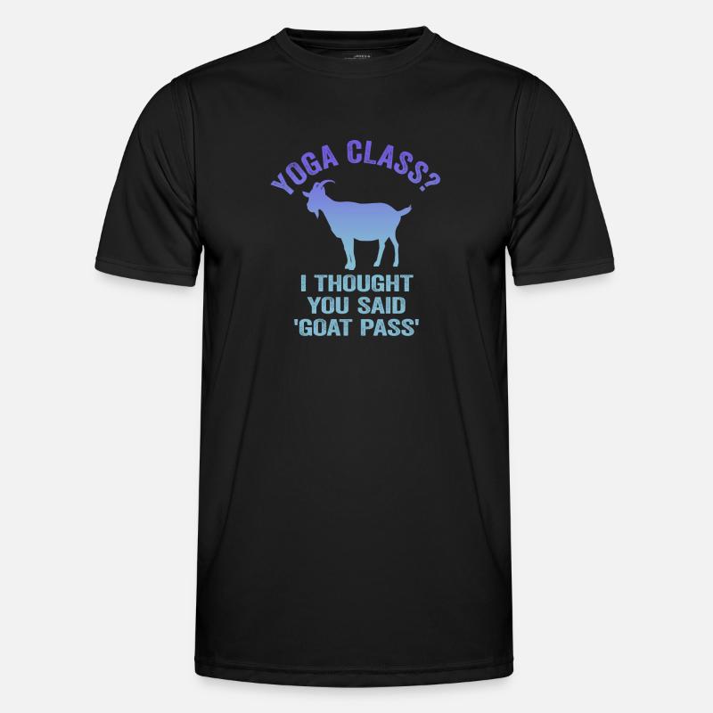 Yogastunde oder Ziegenpass - Männer Funktions-T-Shirt - Schwarz