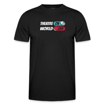 Theatre Actor Theatre On World Off - Men's Functional T-Shirt - black - Front - AI Model Male 178 dark (178cm)