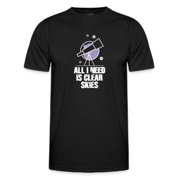 Astrofotografie Astronomie Weltraumkamera: - Männer Funktions-T-Shirt - Schwarz - Vorne - AI Model Male 178 dark (178cm)