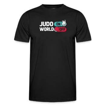 Judoka Judo On World Off - Men's Functional T-Shirt - black - Front - AI Model Male 178 dark (178cm)