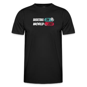 Basket-ball Basketballer Basket-ball sur World Off - T-shirt sport Homme - noir - Devant - AI Model Male 178 dark (178cm)