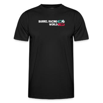 Barrel Racing Western Riding Barrel Racing - Men's Functional T-Shirt - black - Front - AI Model Male 178 dark (178cm)