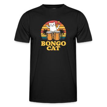 Bongo Musik Geschenk - Männer Funktions-T-Shirt - Schwarz - Vorne - AI Model Male 178 dark (178cm)