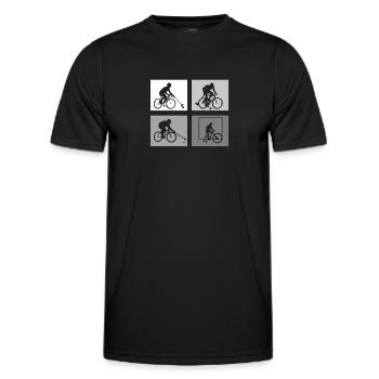 Bicycle Bicycle Polo Cyclist Bicycle Polo Bicycle - Men's Functional T-Shirt - black - Front - AI Model Male 178 dark (178cm)