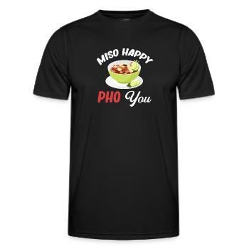 Miso Happy Pho You Cuisine chinoise asiatique - T-shirt sport Homme - noir - Devant - AI Model Male 178 dark (178cm)