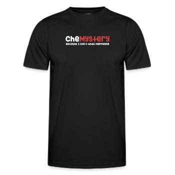 Chemistry, because I don't know what's happening. - Men's Functional T-Shirt - black - Front - AI Model Male 178 dark (178cm)
