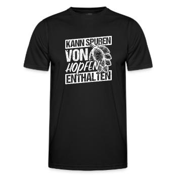 Beer Drinking Beer Fun Drinking Hops Drinking Drinking Drinking - Men's Functional T-Shirt - black - Front - AI Model Male 178 dark (178cm)
