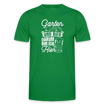 Gardener Beer Drinking Beer Fun Drinking Tour Beer Drinker - Men's Functional T-Shirt - kelly green - Front - AI Model Male 178 dark (178cm)