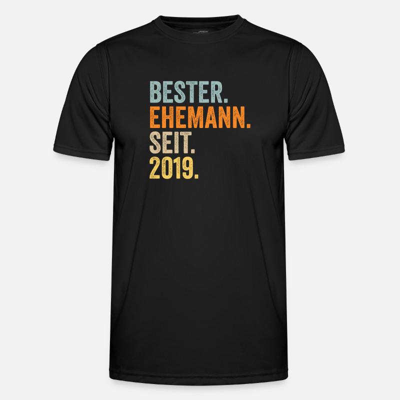 Valentinstag Bester Ehemann Seit 2019 Männer Funktions-T-Shirt