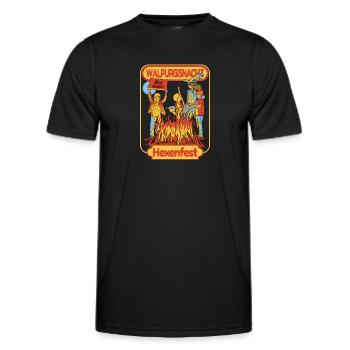 Gothic Hexen Harzer-Brocken okkulter - Männer Funktions-T-Shirt - Schwarz - Vorne - AI Model Male 178 dark (178cm)