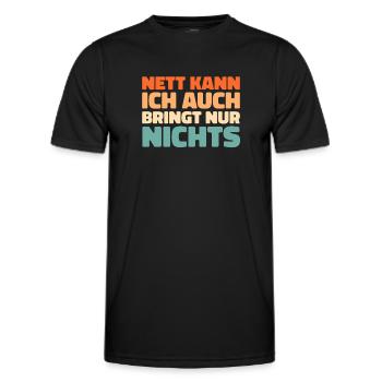 Schwarzer Humor - Männer Funktions-T-Shirt - Schwarz - Vorne - AI Model Male 178 dark (178cm)