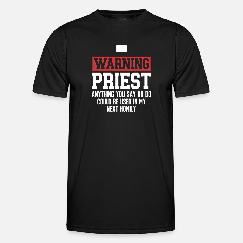 Priest Catholic Christian priest - Men's Functional T-Shirt - black