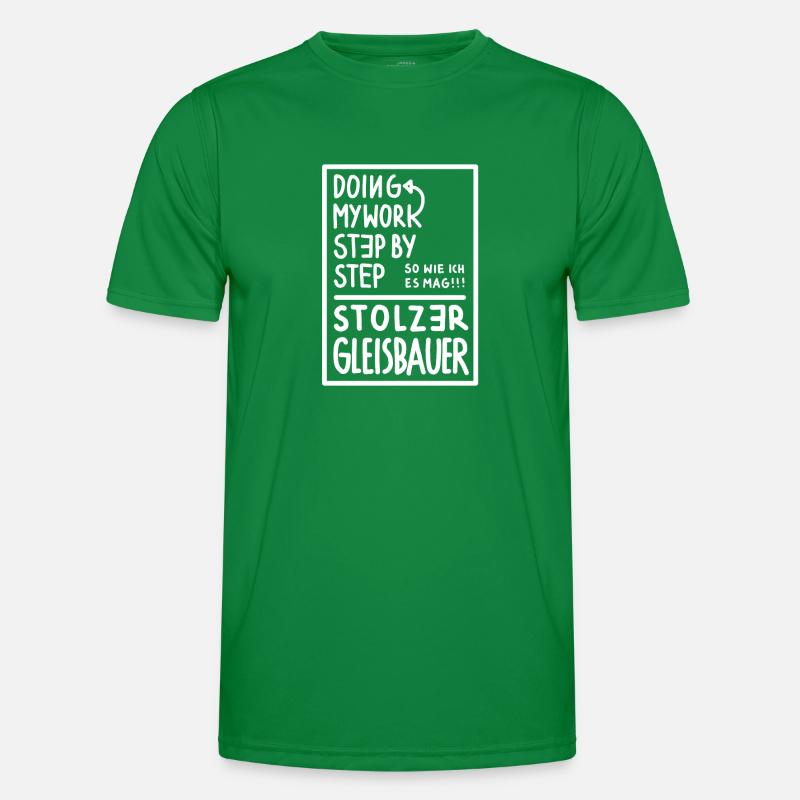 Stolzer Gleisbauer Männer Funktions-T-Shirt