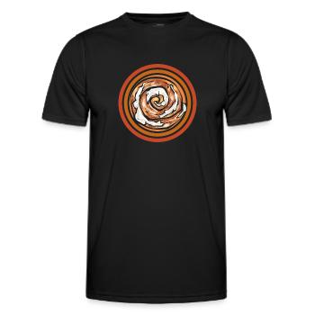 Cinnamon roll - Men's Functional T-Shirt - black - Front - AI Model Male 178 dark (178cm)
