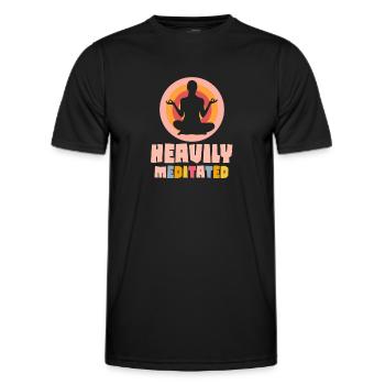 Stark meditiert - Männer Funktions-T-Shirt - Schwarz - Vorne - AI Model Male 178 dark (178cm)