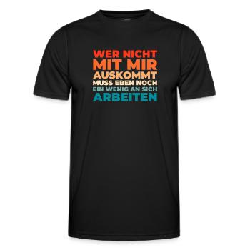 Humour noir Travail drôle Discours drôles - T-shirt sport Homme - noir - Devant - AI Model Male 178 dark (178cm)