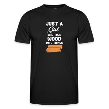 Queen of handjobs Carpenter DIYer - Men's Functional T-Shirt - black - Front - AI Model Male 178 dark (178cm)
