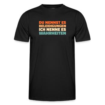 Schwarzer Humor - Männer Funktions-T-Shirt - Schwarz - Vorne - AI Model Male 178 dark (178cm)