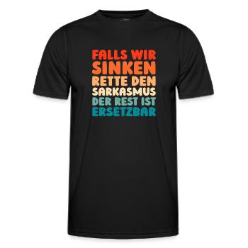 Schwarzer Humor - Männer Funktions-T-Shirt - Schwarz - Vorne - AI Model Male 178 dark (178cm)