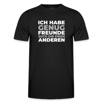 Schwarzer Humor - Männer Funktions-T-Shirt - Schwarz - Vorne - AI Model Male 178 dark (178cm)