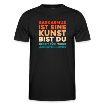Schwarzer Humor - Männer Funktions-T-Shirt - Schwarz - Vorne - AI Model Male 178 dark (178cm)
