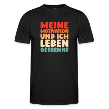 Humour noir - T-shirt sport Homme - noir - Devant - AI Model Male 178 dark (178cm)