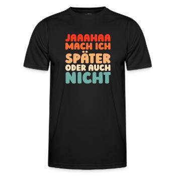 Schwarzer Humor - Männer Funktions-T-Shirt - Schwarz - Vorne - AI Model Male 178 dark (178cm)