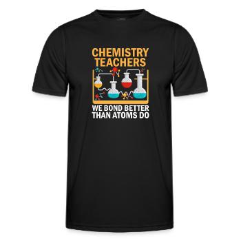 Science Teacher School Teacher Biology Chemistry P - Men's Functional T-Shirt - black - Front - AI Model Male 178 dark (178cm)