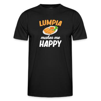 Lumpia me rend heureux Pinoy Shanghai Adobo - T-shirt sport Homme - noir - Devant - AI Model Male 178 dark (178cm)