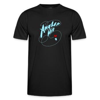 Angeln aus Leidenschaft - Männer Funktions-T-Shirt - Schwarz - Vorne - AI Model Male 178 dark (178cm)