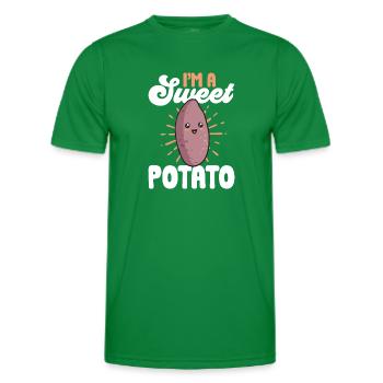 Légumes-racines de patates douces - T-shirt sport Homme - vert - Devant - AI Model Male 178 dark (178cm)