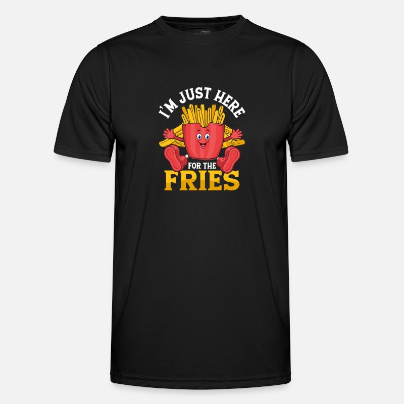 Fries Over Everything: Just Here for the Crunch Men's Functional T-Shirt