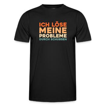 Schwarzer Humor - Männer Funktions-T-Shirt - Schwarz - Vorne - AI Model Male 178 dark (178cm)