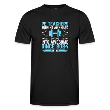 Professeur d’éducation physique Professeurs d’éducation physique École Spor - T-shirt sport Homme - noir - Devant - AI Model Male 178 dark (178cm)