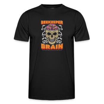 Beekeeper Beekeeper Skull Beekeeper Brain - Men's Functional T-Shirt - black - Front - AI Model Male 178 dark (178cm)