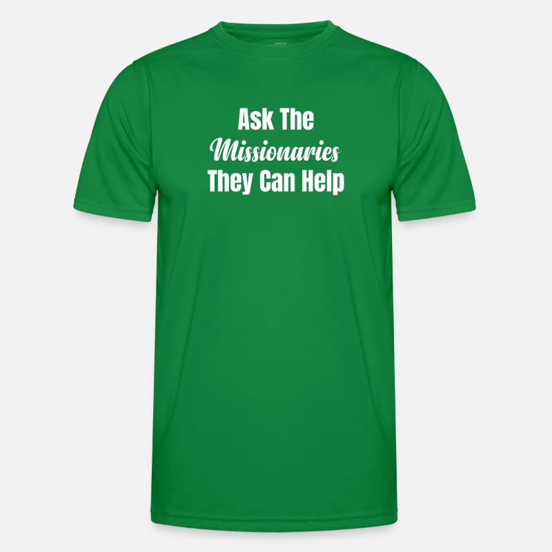 Demandez aux missionnaires s’ils peuvent vous aider. T-shirt sport Homme