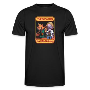 Lustige Sprüche Jahre 23. Geburtstag - Männer Funktions-T-Shirt - Schwarz - Vorne - AI Model Male 178 dark (178cm)