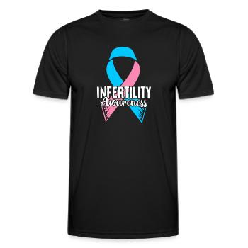 Sensibilisation à l’infertilité Ruban rose et bleu - T-shirt sport Homme - noir - Devant - AI Model Male 178 dark (178cm)
