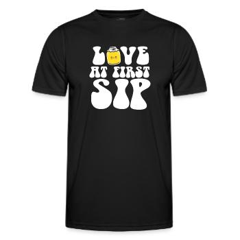 Liebe auf den ersten Schluck Kombucha-Liebhaber - Männer Funktions-T-Shirt - Schwarz - Vorne - AI Model Male 178 dark (178cm)