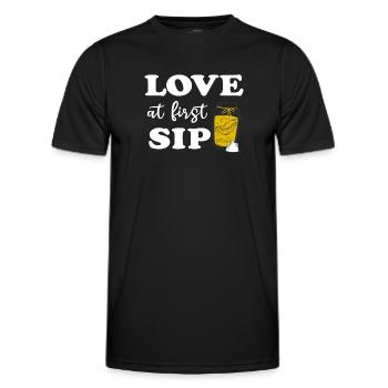 Liebe auf den ersten Schluck Kombucha-Liebhaber - Männer Funktions-T-Shirt - Schwarz - Vorne - AI Model Male 178 dark (178cm)