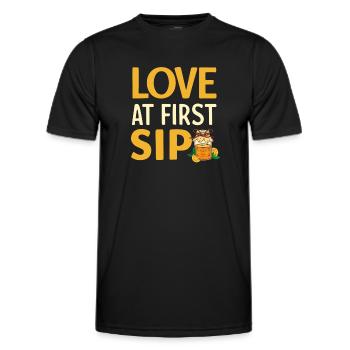 Kombucha-Liebhaber-Liebe auf den ersten Schluck - Männer Funktions-T-Shirt - Schwarz - Vorne - AI Model Male 178 dark (178cm)