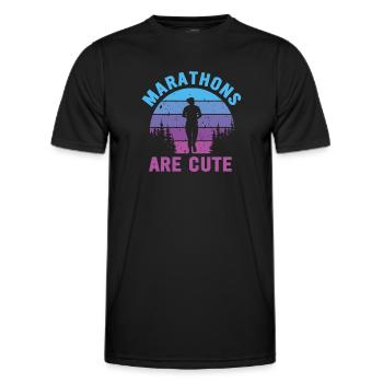 Les marathons sont mignons pour l’ultramarathon - T-shirt sport Homme - noir - Devant - AI Model Male 178 dark (178cm)
