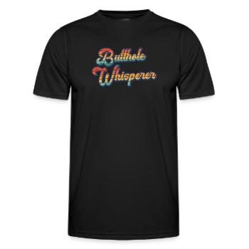 Arschloch-Flüsterer - Männer Funktions-T-Shirt - Schwarz - Vorne - AI Model Male 178 dark (178cm)