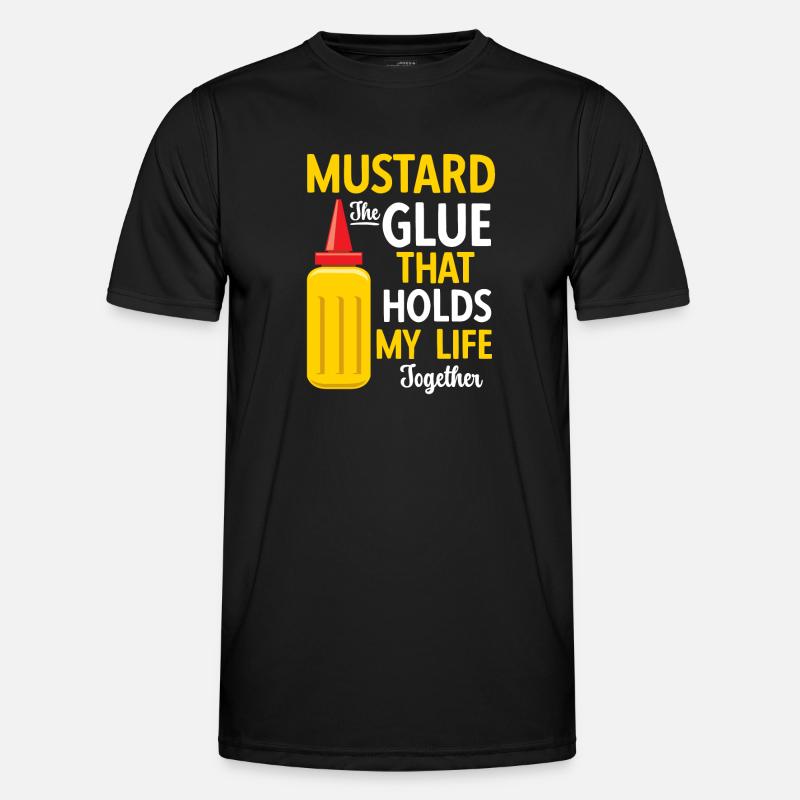 Senf Mustard Männer Funktions-T-Shirt