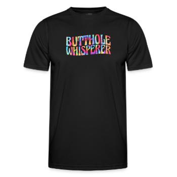 Arschloch-Flüsterer - Männer Funktions-T-Shirt - Schwarz - Vorne - AI Model Male 178 dark (178cm)