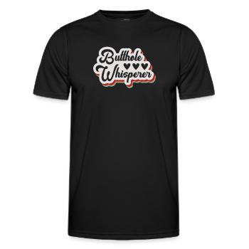 Arschloch-Flüsterer - Männer Funktions-T-Shirt - Schwarz - Vorne - AI Model Male 178 dark (178cm)