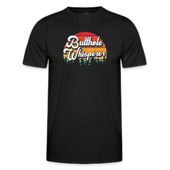 Arschloch-Flüsterer - Männer Funktions-T-Shirt - Schwarz - Vorne - AI Model Male 178 dark (178cm)