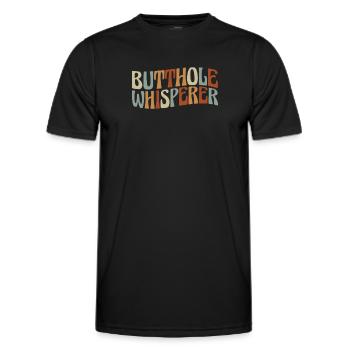 Arschloch-Flüsterer - Männer Funktions-T-Shirt - Schwarz - Vorne - AI Model Male 178 dark (178cm)