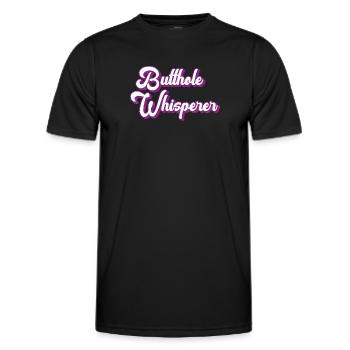 Arschloch-Flüsterer - Männer Funktions-T-Shirt - Schwarz - Vorne - AI Model Male 178 dark (178cm)